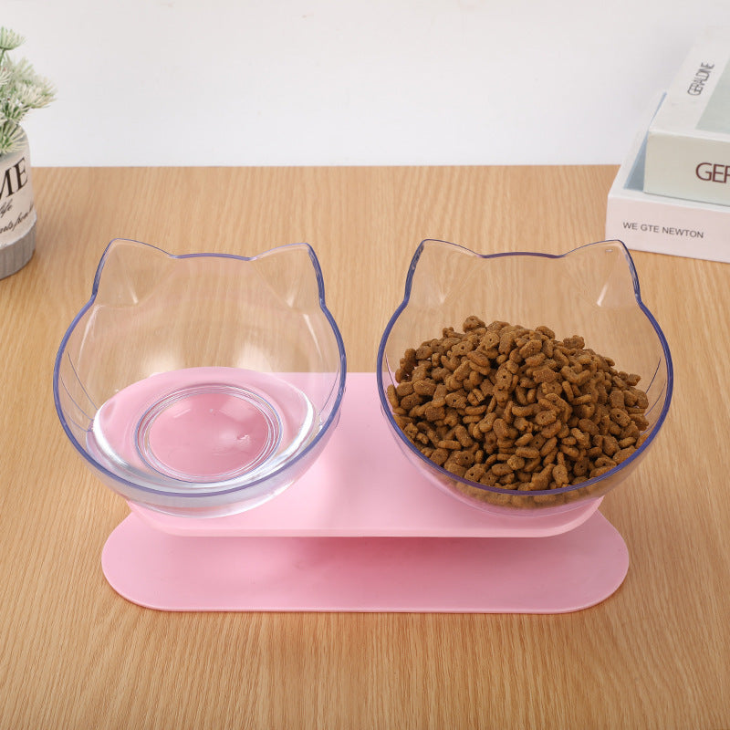 Chic Inclined Cat Ear Food Bowls