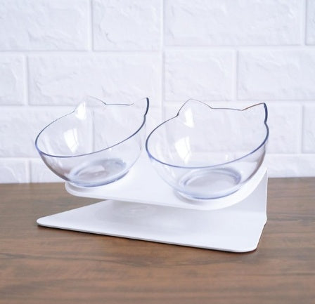 Chic Inclined Cat Ear Food Bowls