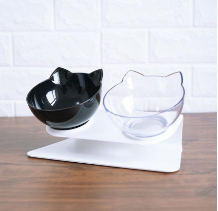 Chic Inclined Cat Ear Food Bowls