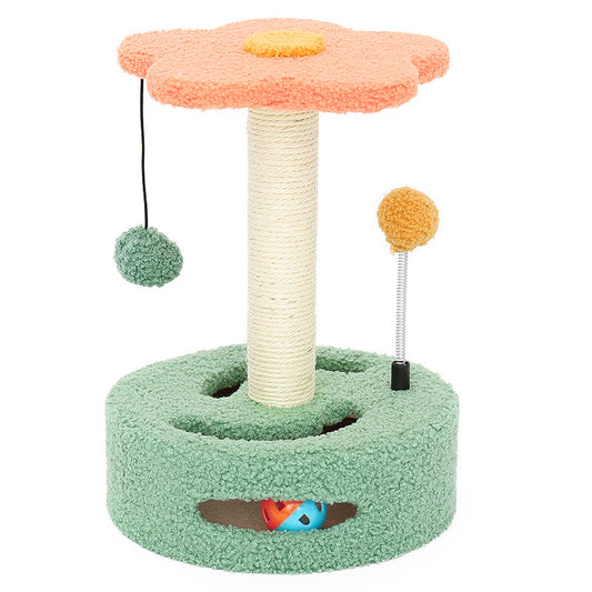 Retro Flower Cat Scratch Post