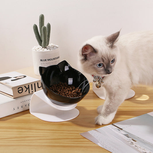Chic Inclined Cat Ear Food Bowls